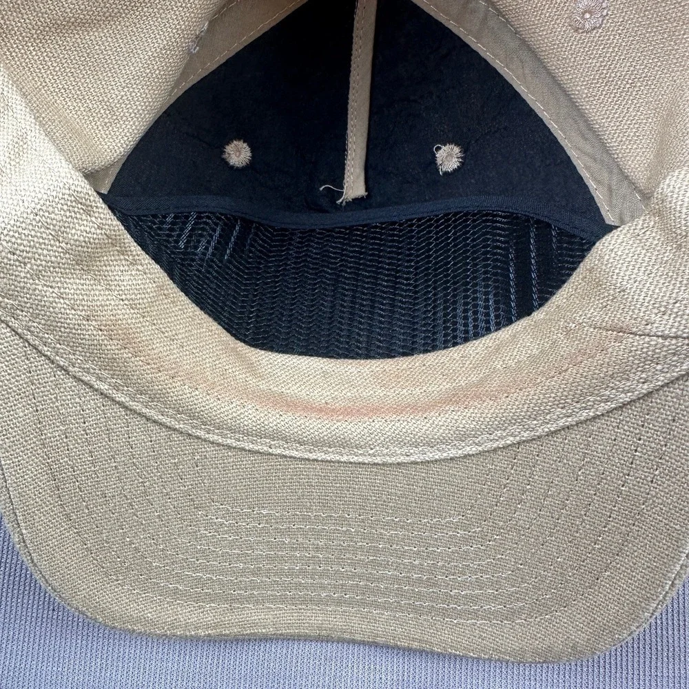 Seager Co Mens Hemp Snapback Hat Tan Deer Antler Patch 5 Panel Cap Adjustable